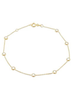 Golden Moments 9ct Yellow Gold 3.65mm CZ Adjustable Bracelet