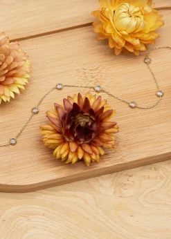 Golden Moments 9ct Yellow Gold 3.65mm CZ Adjustable Bracelet