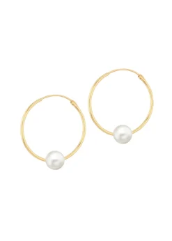 Golden Moments 9ct Yellow Gold Fresh Water Pearl Sleeper Earring