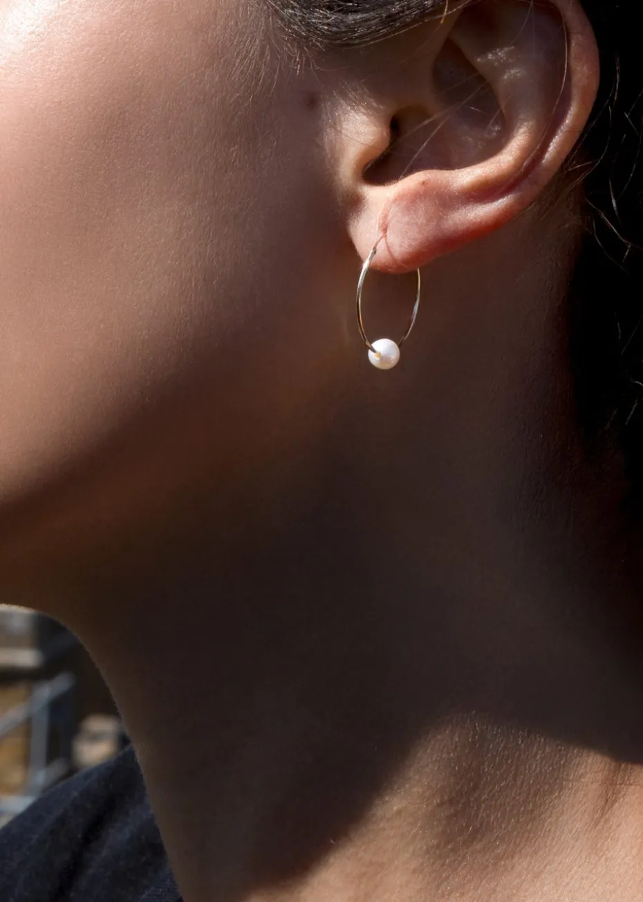 Golden Moments 9ct Yellow Gold Fresh Water Pearl Sleeper Earring