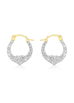 Golden Moments 9ct Yellow Gold DoubleTube HalfHoop Earrings