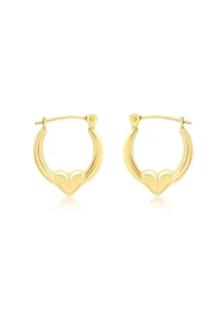 Golden Moments 9ct Yellow Gold DoubleTube HalfHoop Earrings
