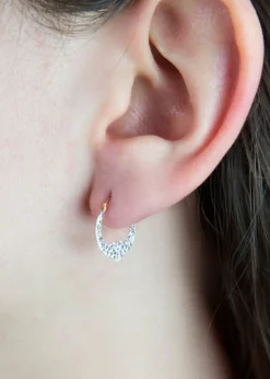 Golden Moments 9ct Yellow Gold DoubleTube HalfHoop Earrings