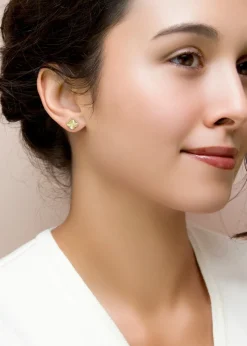 Golden Moments 9ct Yellow Gold Rainbow Petal Stud Earrings