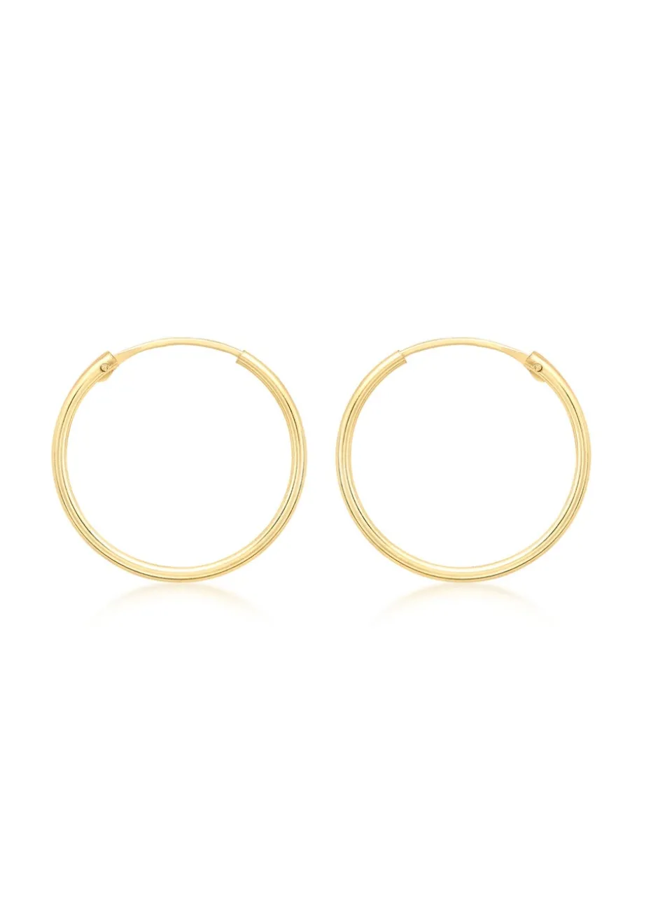 Golden Moments 9ct Yellow Gold Sleeper Hoop Hoops
