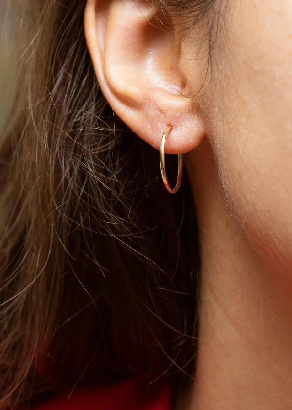 Golden Moments 9ct Yellow Gold Sleeper Hoop Hoops