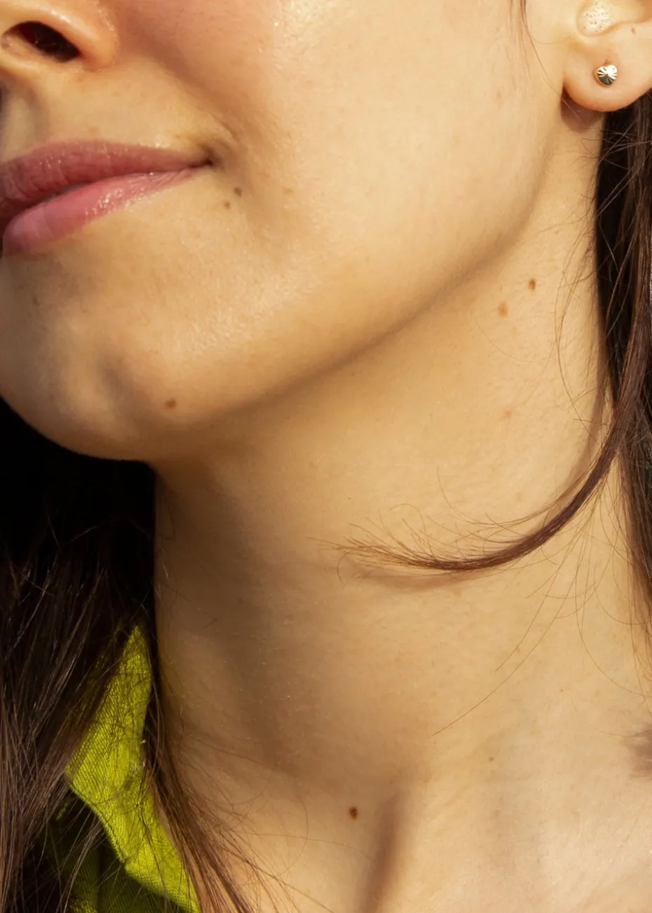 Golden Moments 9ct Yellow Gold Diamond Cut Heart Stud Earrings