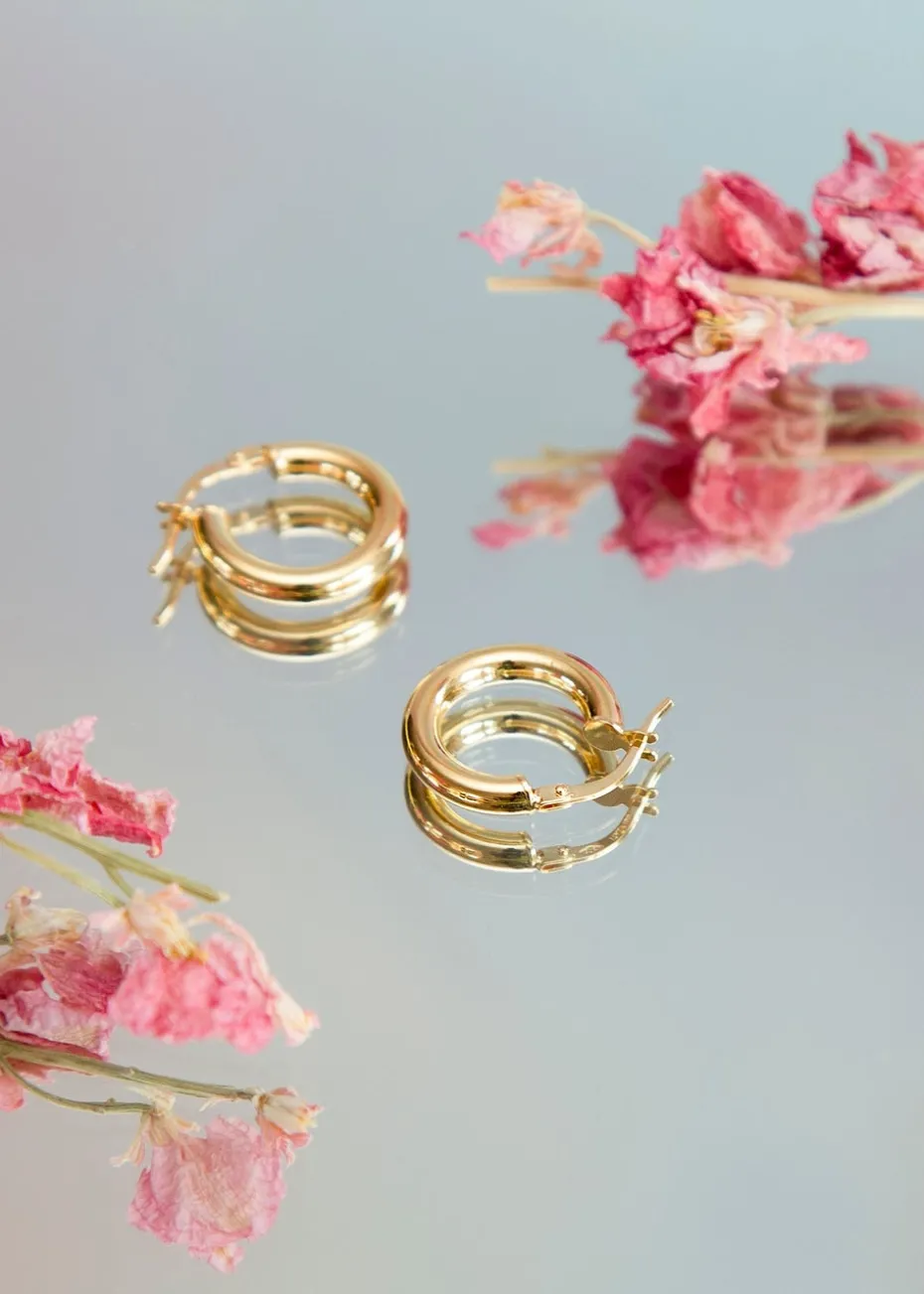 Golden Moments 9ct Yellow Gold Tube Polished Hoop Creole Earring