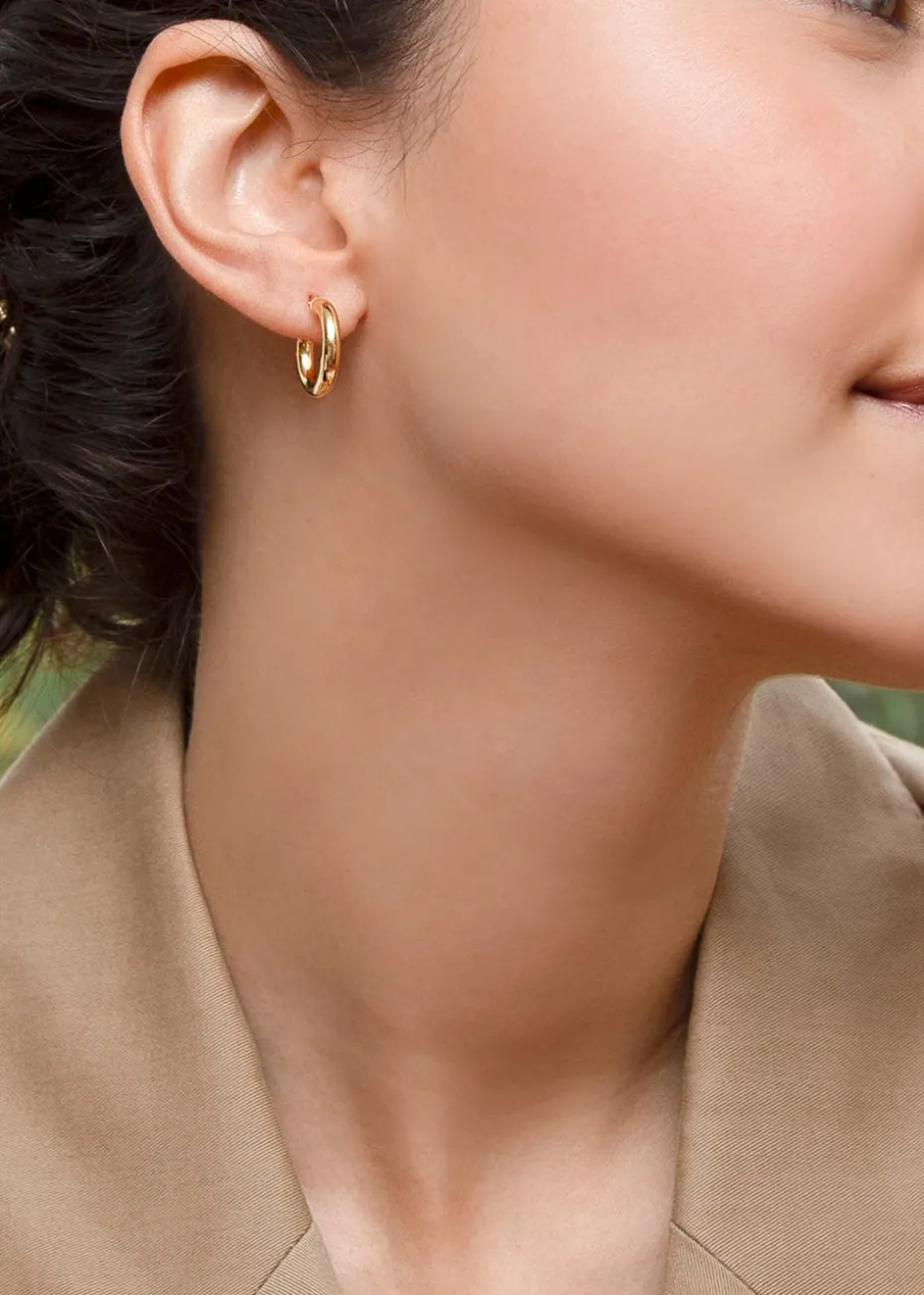 Golden Moments 9ct Yellow Gold Tube Polished Hoop Creole Earring