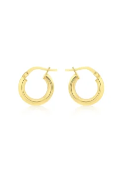 Golden Moments 9ct Yellow Gold Tube Polished Hoop Creole Earring