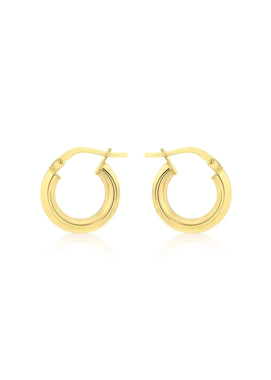 Golden Moments 9ct Yellow Gold Tube Polished Hoop Creole Earring