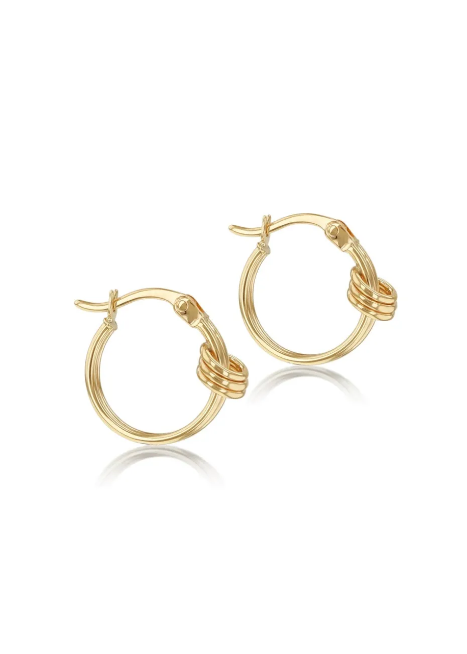 Golden Moments 9ct Yellow Gold Double Knot Earrings
