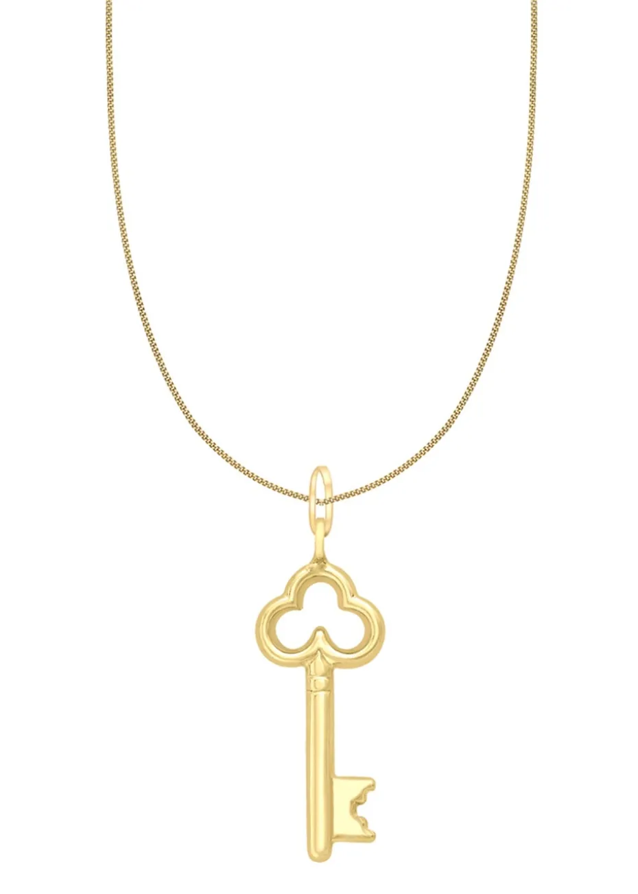 Golden Moments 9ct Yellow Gold 'Love' Heart Adjustable Necklace