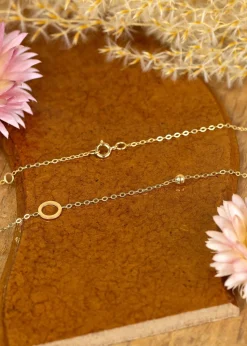 Golden Moments 9ct Yellow Gold 6.5m Circle & 3mm Bead Necklace