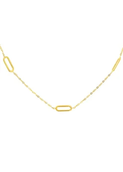 Golden Moments 9ct Yellow Gold Three Paper Adjustable Chain (12mm X 5mm)
