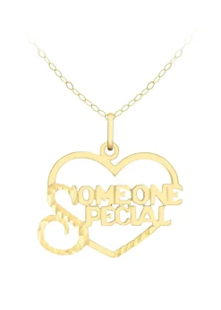 Golden Moments 9ct Yellow Gold 'Someone Special' Heart Pendant