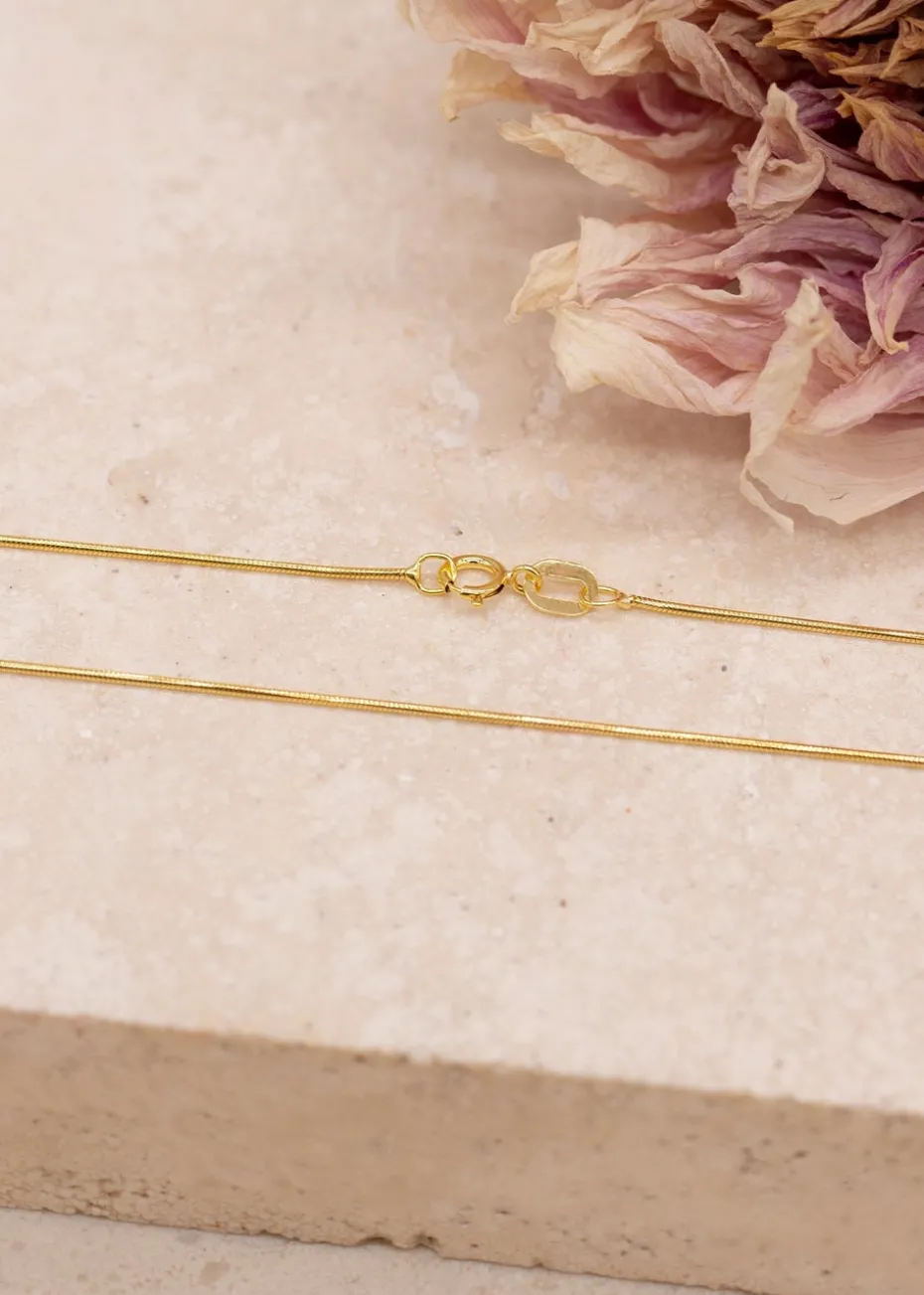 Golden Moments 9ct Yellow Gold Mini Round Snake Chain