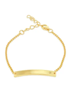 Golden Moments Gold Plated ID Bar November Birthstone CZ Bracelet