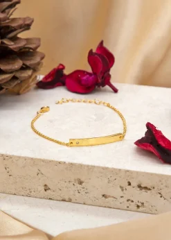Golden Moments Gold Plated ID Bar November Birthstone CZ Bracelet