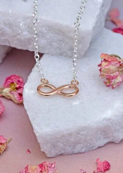 Golden Moments Rose Gold Plated Infinity Belcher Chain Necklace