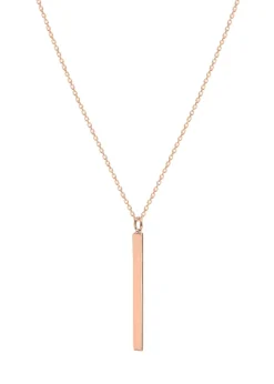 Golden Moments Rose Gold Plated Vertical Bar Necklace