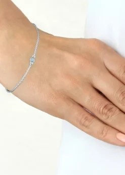 Golden Moments Sterling Silver CZ October Birthstone Bracelet