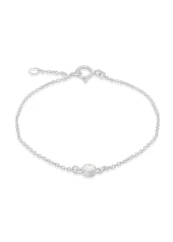 Golden Moments Sterling Silver CZ June Birthstone Bracelet