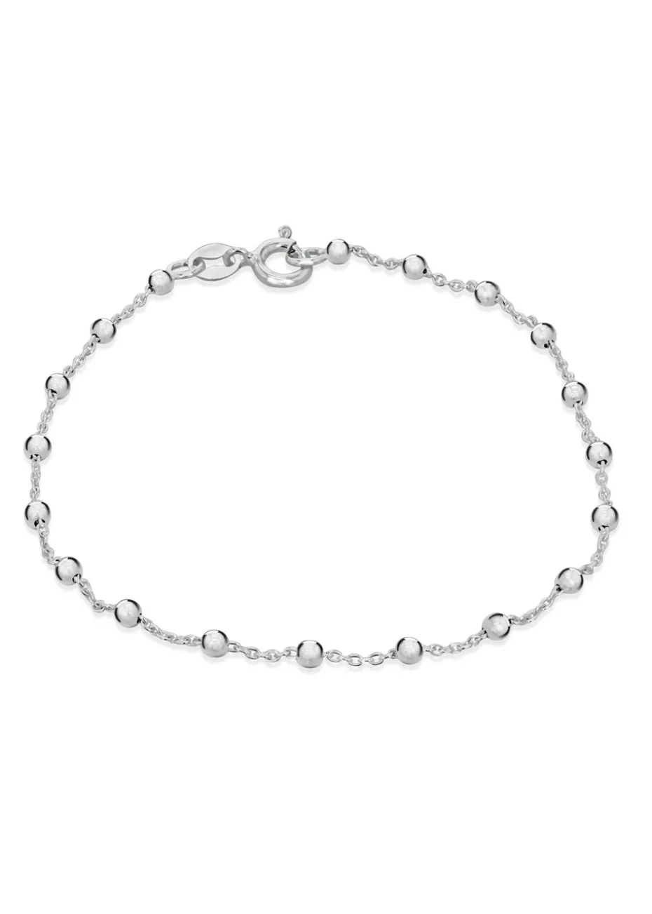Golden Moments Sterling Silver Ball Bracelet