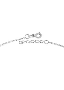 Golden Moments Sterling Silver CZ Hamsa Hand Bracelet