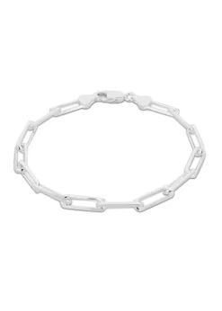 Golden Moments Sterling Silver Faceted Paper Bracelet