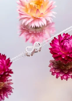 Golden Moments Sterling Silver CZ 'Infinity' Bracelet