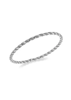 Golden Moments Sterling Silver Stardust Twist Bangle
