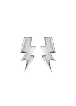 Golden Moments Sterling Silver Lightning Bolt Stud Earrings