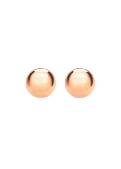 Golden Moments Sterling Silver Rose Gold Plated Ball Studs (8mm)