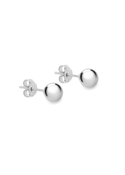Golden Moments Sterling Silver Ball Stud Earrings