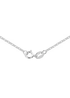 Golden Moments Sterling Silver Belcher Chain and Heart Necklace