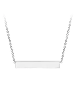 Golden Moments Sterling Silver Horizontal-Bar Necklace