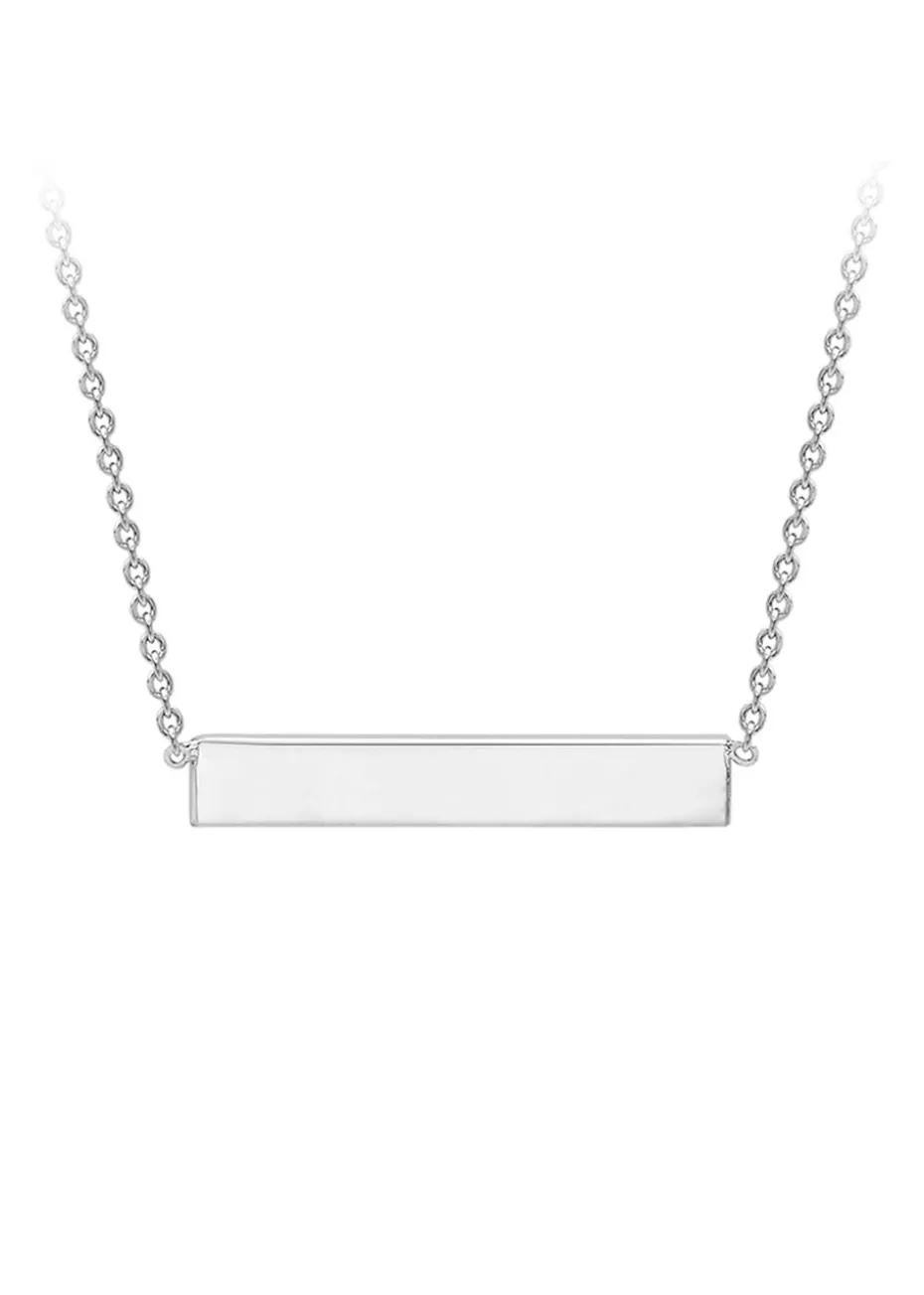 Golden Moments Sterling Silver Horizontal-Bar Necklace