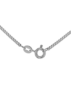 Golden Moments Sterling Silver CZ Halo Teardrop Necklace