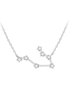 Golden Moments Sterling Silver Gemini Star Constellation Necklace
