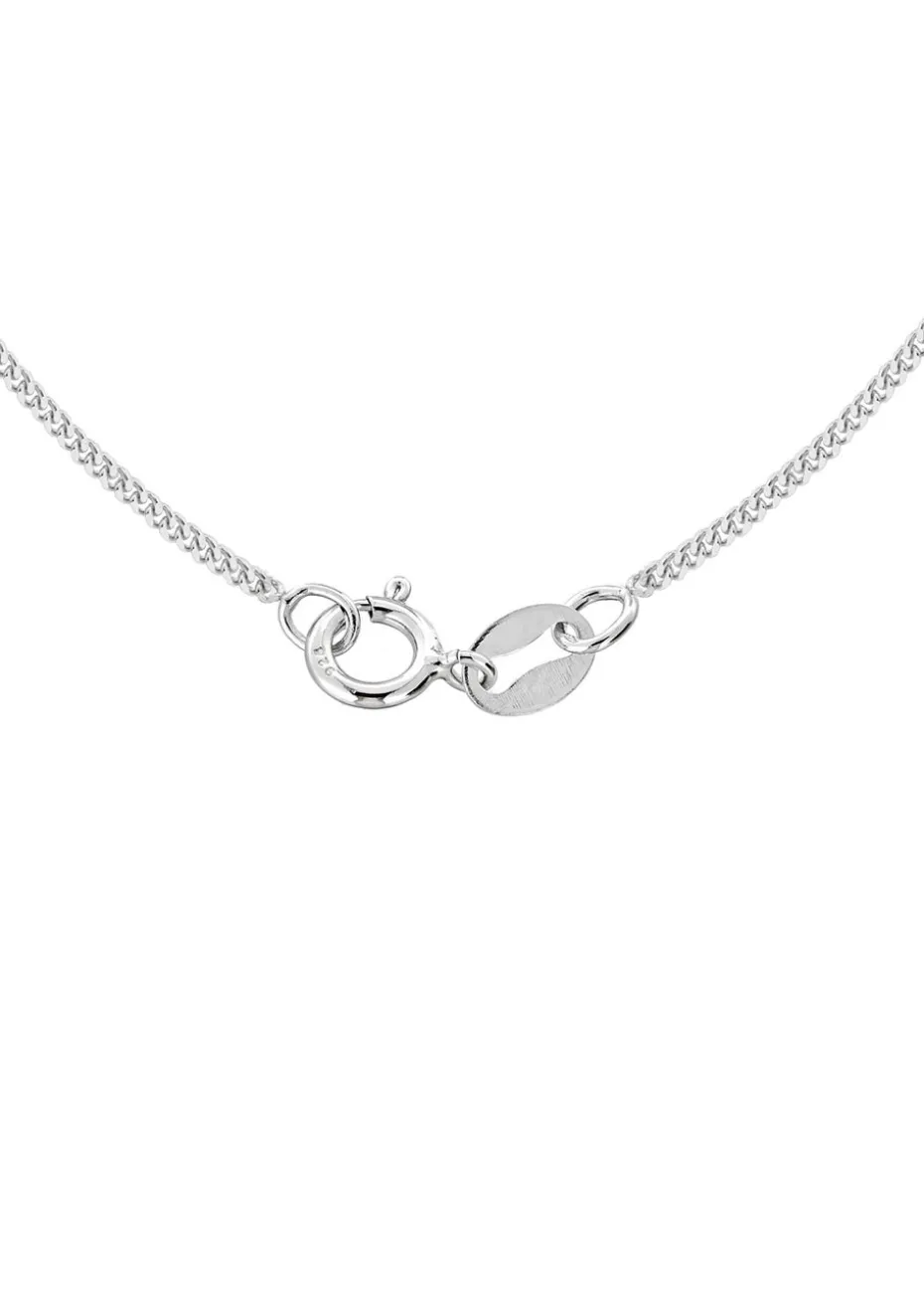 Golden Moments Sterling Silver CZ Open Heart Necklace