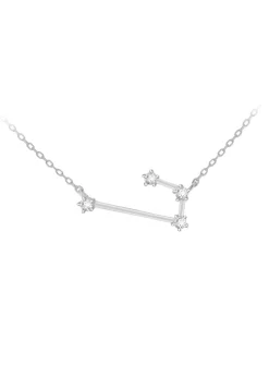 Golden Moments Sterling Silver Aries Star Constellation Necklace
