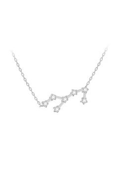 Golden Moments Sterling Silver Virgo Star Constellation Necklace