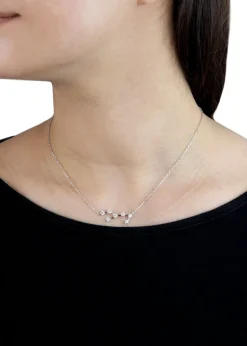 Golden Moments Sterling Silver Virgo Star Constellation Necklace