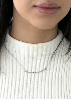 Golden Moments Sterling Silver Twisted-Bar Necklace