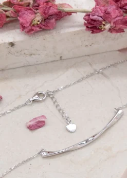 Golden Moments Sterling Silver Twisted-Bar Necklace