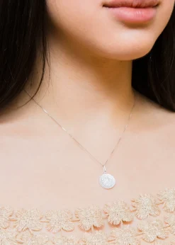 Golden Moments Sterling Silver St. Christopher Travel Necklace