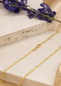 Golden Moments Sterling Silver Gold Plated Paper Chain