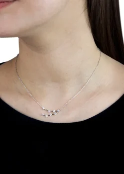 Golden Moments Sterling Silver Capricorn Star Constellation Necklace