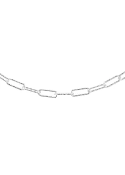 Golden Moments Sterling Silver Diamond Cut Thin Paper Chain